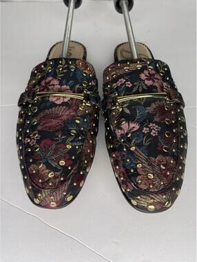 Sam Edelman Marilyn Studded Jacquard Mules Size 8.5
